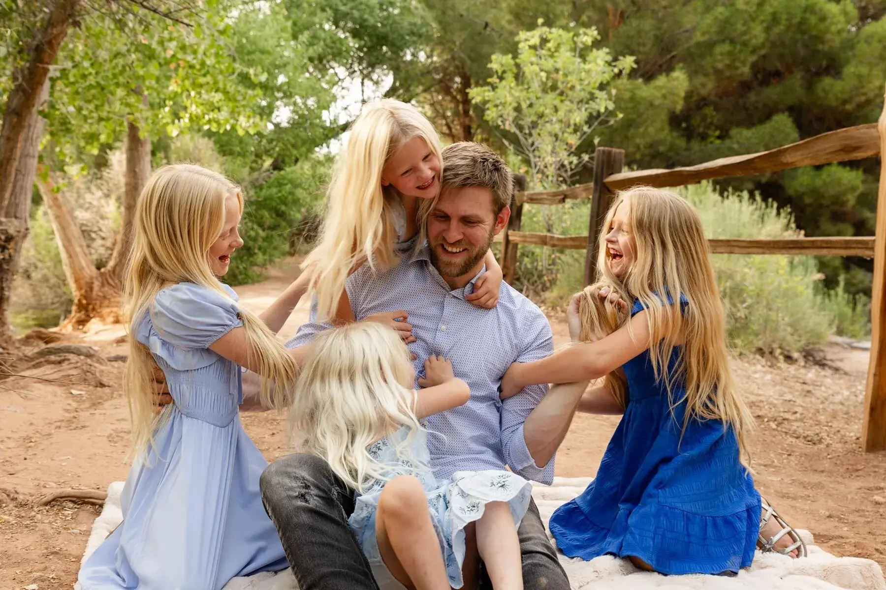 Candid family moment
