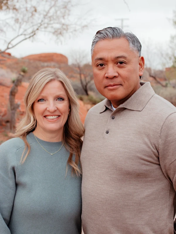 Family photo session at Red Hills Desert Garden